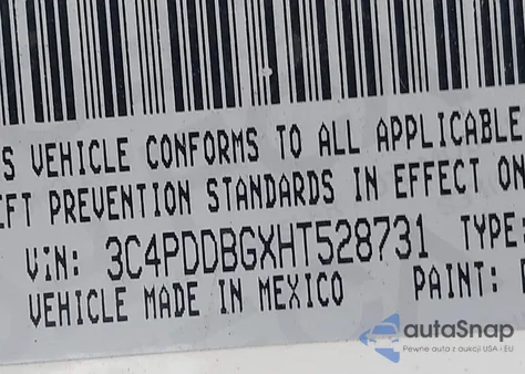 2017 Dodge Journey Sxt Awd из США, поврежденный, VIN 3C4PDDBGXHT528731